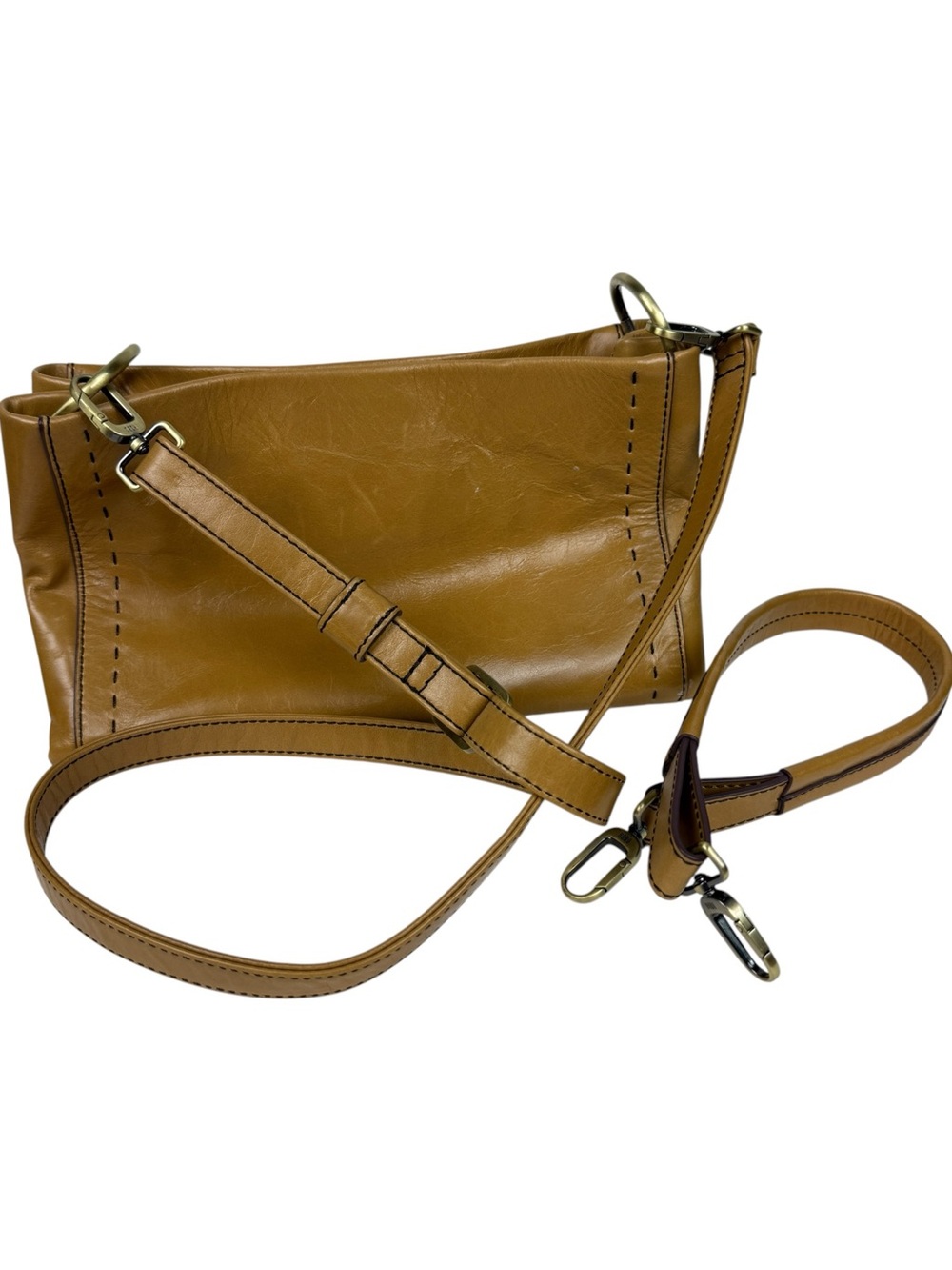 HOBO Seneca Natural Color Leather Satchel Bag - Picture 2 of 7